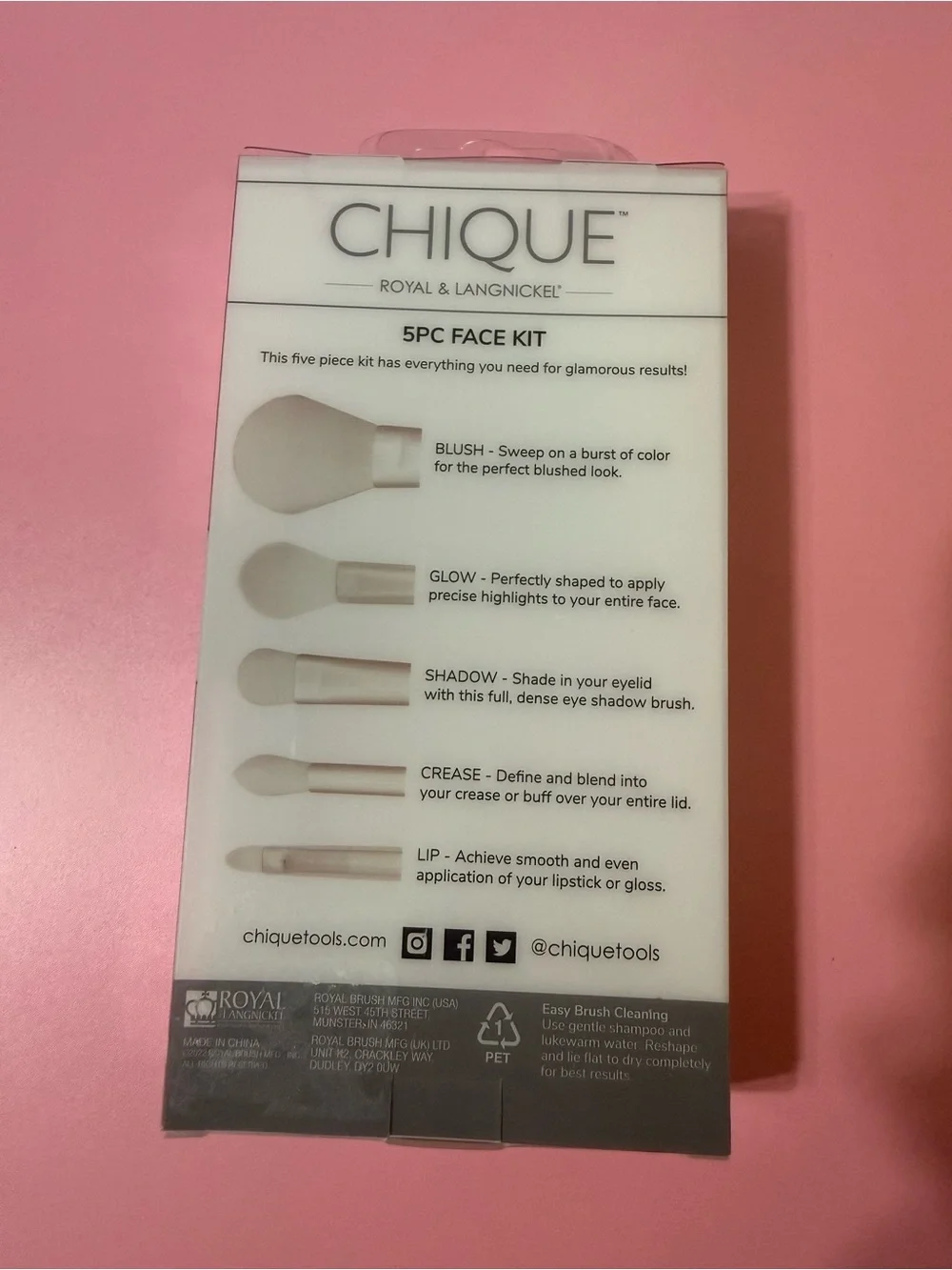 CHIQUE 5PC Face Brush Kit - Multicolor